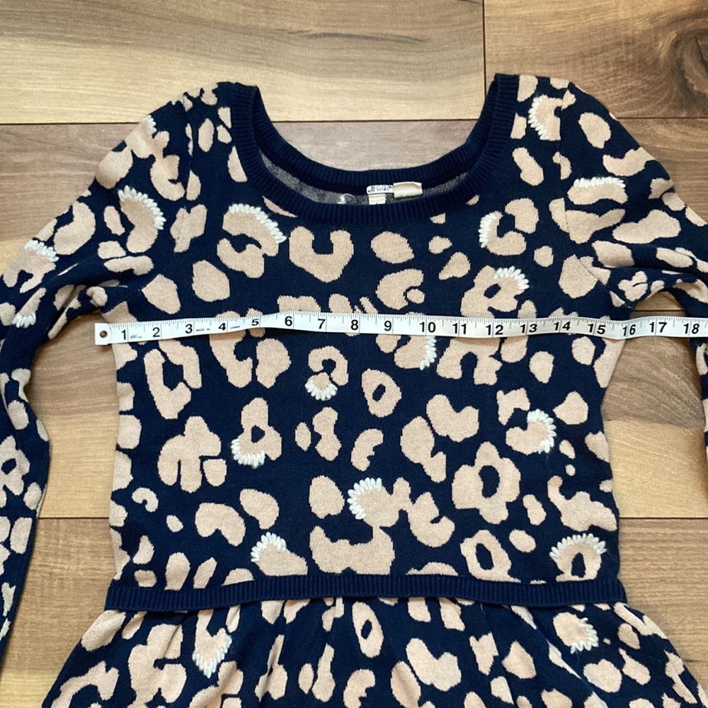 Moth leopard print peplum cotton blend sweater. Size XS - Picture 5 of 7